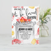 Uitnodiging voor Kreeftenkokkerij Verlovingsfeest (Staand voorkant)