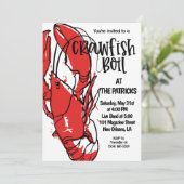 Uitnodiging voor Kreeftfeest (Staand voorkant)