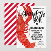 Uitnodiging voor Kreeftfeest (Voorkant / Achterkant)