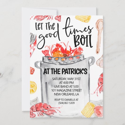 Uitnodiging voor Kreeftfeest (Voorkant)