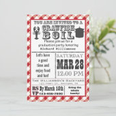 Uitnodiging voor kreeftfeest afstudeerfeest (Staand voorkant)