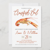 Uitnodiging voor Kreeftfeest Verlovingsfeest (Voorkant)