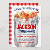 Uitnodiging voor kreeftfeest voor koppels (Voorkant / Achterkant)