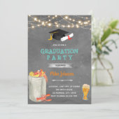 Uitnodiging voor kreeftfeestje afstuderen (Staand voorkant)