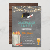 Uitnodiging voor kreeftfeestje afstuderen (Voorkant / Achterkant)