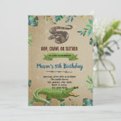 Uitnodiging voor krokodillen en slangen (Staand voorkant)