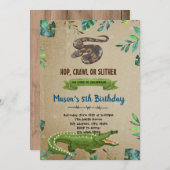 Uitnodiging voor krokodillen en slangen (Voorkant / Achterkant)