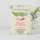 Uitnodiging voor krokodillenmeisje (Staand voorkant)