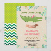 Uitnodiging voor krokodillenmeisje (Voorkant / Achterkant)