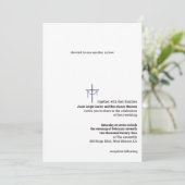 Uitnodiging voor kruis- en doopjurk bruiloft (Staand voorkant)