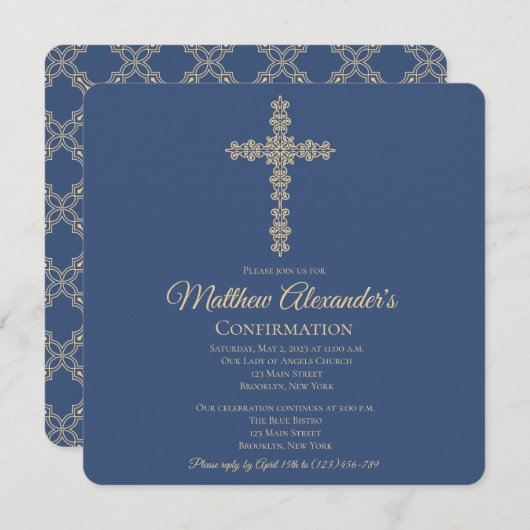 Uitnodiging voor kruisbevestiging (Voorkant / Achterkant)