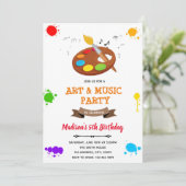 Uitnodiging voor kunst- en muziekfeest (Staand voorkant)