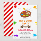 Uitnodiging voor kunst- en muziekfeest (Voorkant / Achterkant)