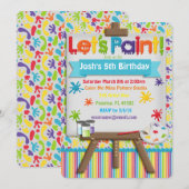 Uitnodiging voor kunst en schilderijen (Voorkant / Achterkant)