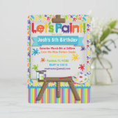 Uitnodiging voor kunst en schilderijen (Staand voorkant)