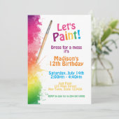 Uitnodiging voor Kunst Schilderfeest (Staand voorkant)