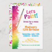 Uitnodiging voor Kunst Schilderfeest (Voorkant / Achterkant)