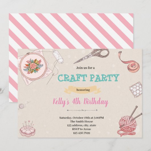 Uitnodiging voor kunstambachtslieden (Voorkant / Achterkant)