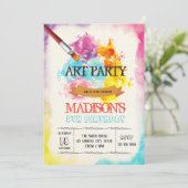 Uitnodiging voor kunstfeest (Staand voorkant)