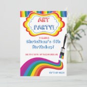 Uitnodiging voor kunstfeestdag schilderen (Staand voorkant)