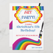 Uitnodiging voor kunstfeestdag schilderen (Voorkant / Achterkant)