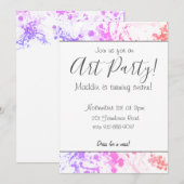 Uitnodiging voor  kunstpartij (Voorkant / Achterkant)