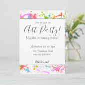 Uitnodiging voor  kunstpartij (Staand voorkant)