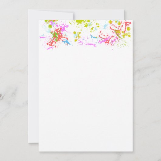 Uitnodiging voor  kunstpartij (Achterkant)