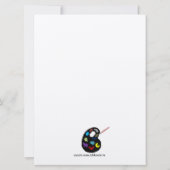 Uitnodiging voor kunstschilderende partij (Achterkant)