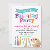 Uitnodiging voor kunstschilderende partij (Voorkant)