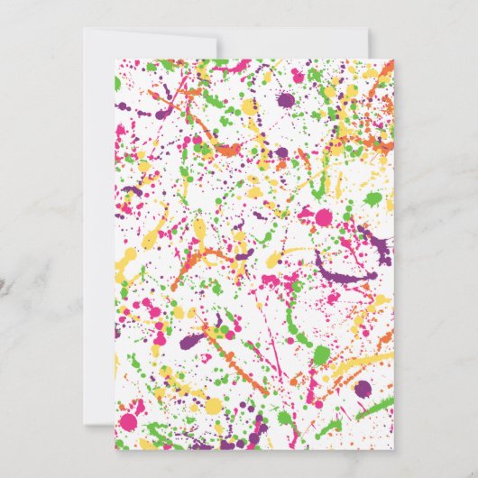 Uitnodiging voor kunstschilderfeestje (Achterkant)