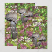 Uitnodiging voor Kus Paddenstoelen (Voorkant / Achterkant)