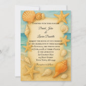 Uitnodiging voor kustfoto Seascape bruiloft (Voorkant)