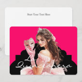 Uitnodiging voor La Quinceanera (Voorkant / Achterkant)