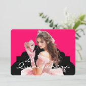 Uitnodiging voor La Quinceanera (Staand voorkant)