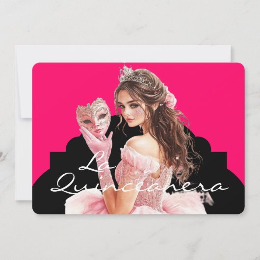 Uitnodiging voor La Quinceanera (Voorkant)