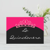 Uitnodiging voor La Quinceanera (Staand voorkant)