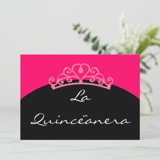 Uitnodiging voor La Quinceanera (Staand voorkant)