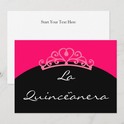 Uitnodiging voor La Quinceanera (Voorkant / Achterkant)