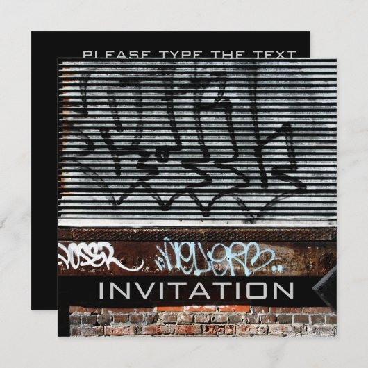 uitnodiging voor laaddok grafitti (Voorkant / Achterkant)