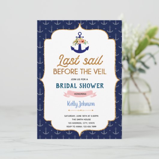 Uitnodiging voor Laatste Zeiltocht voor de Sluier (Staand voorkant)