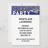 Uitnodiging voor Lacrosse Feestje (Voorkant)