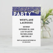Uitnodiging voor Lacrosse Feestje (Staand voorkant)