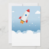 Uitnodiging voor lancering van Rocket Ship Birthda (Achterkant)