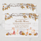 Uitnodiging voor landelijke bosdieren (Voorkant / Achterkant)