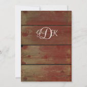 Uitnodiging voor landelijke bruiloft (Achterkant)