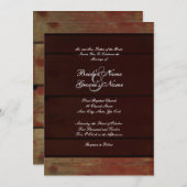 Uitnodiging voor landelijke bruiloft (Voorkant / Achterkant)