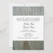 Uitnodiging voor landelijke bruiloft Daisies Mason (Achterkant)