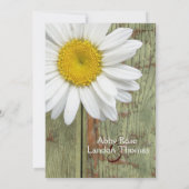 Uitnodiging voor landelijke Daisy en Barn Wood Wed (Achterkant)