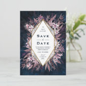 Uitnodiging voor landelijke kunstbloemige bruiloft (Staand voorkant)